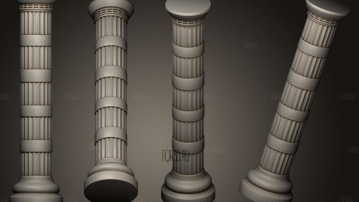 Columns Collection8 stl model for CNC
